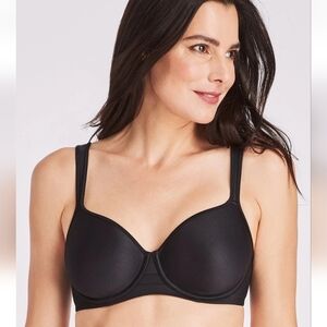 bali Womens Underwire Bra One Smooth U Ultra Light Minimizer Bra Black 36DDD